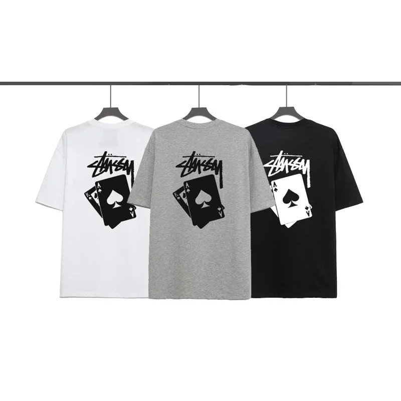 Stussy Summer New Release: Poker Print Short-Sleeve T-Shirt – Unisex Blackjack Graphic Tee  